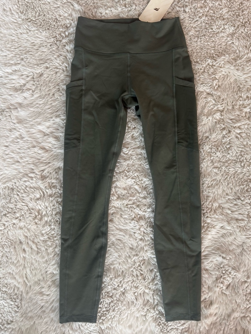 FABLETICS Olive Green Mila High-Waisted Pocket Leggings